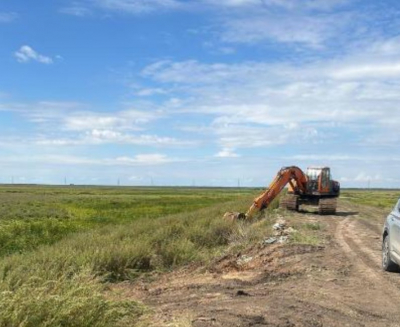 Укрепление дамб в Акмолинской области от паводкового периода 2025