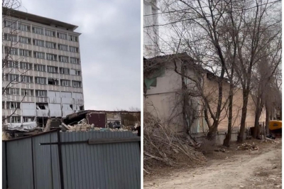 В Атырау стартовал демонтаж здания гостиницы &laquo;Ақ Жайық&raquo;
